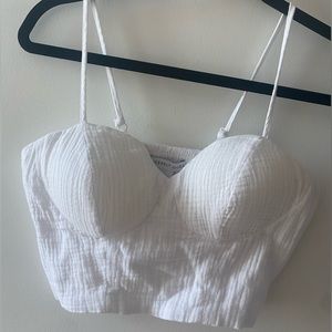 White crop top